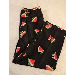 Halmode Pants Capris Womens Size 18 Petite Watermelon Print Lightweight